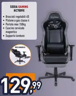Unieuro ioplee SEDIA GAMING HC7009X offerta