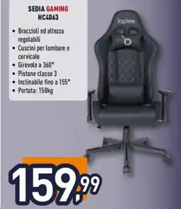 Unieuro ioplee SEDIA GAMING HC4063 offerta