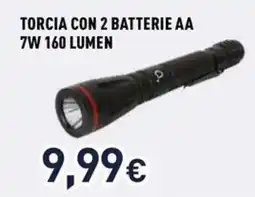 Unieuro Ioplee torcia con 2 batterie AA 7W 160 lumen offerta