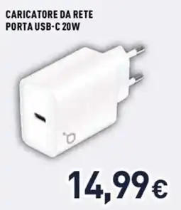 Unieuro Ioplee caricatore da rete porta usb-c 20W offerta