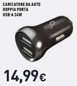 Unieuro Ioplee caricatore da auto doppia porta usb-a 24W offerta