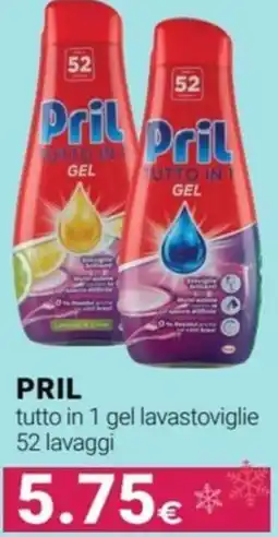 Tigotà PRIL tutto in 1 gel lavastoviglie detergente casa spray offerta