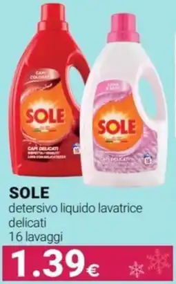 Tigotà SOLE detersivo liquido lavatrice delicati offerta