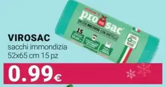 Tigotà VIROSAC sacchi immondizia 52x65 cm 15 pz offerta