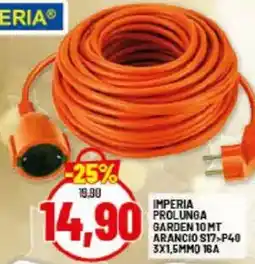 Risparmio Casa Imperia prolunga garden 10 MT arancio S17-P40 3X1,5MMO 16A offerta