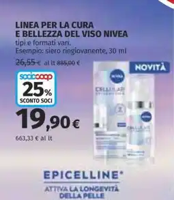 Coop LINEA PER LA CURA E BELLEZZA DEL VISO NIVEA offerta