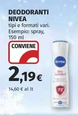 Coop DEODORANTI NIVEA offerta