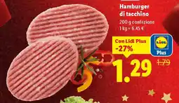 Lidl Hamburger di tacchino offerta