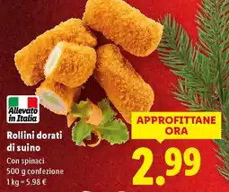 Lidl Rollini dorati di suino offerta