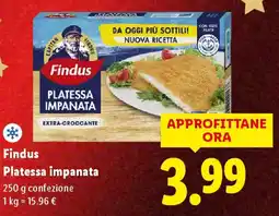 Lidl Findus Platessa impanata offerta