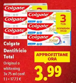 Lidl Colgate Dentifricio Total offerta