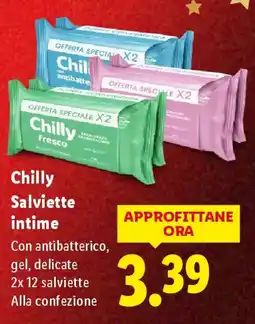 Lidl Chilly Salviette intime offerta