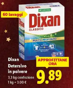Lidl Dixan Detersivo in polvere offerta