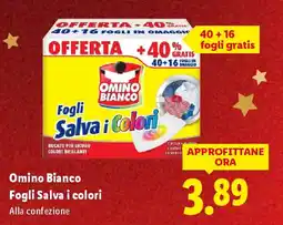 Lidl Omino Bianco Fogli Salva i colori offerta