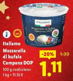 Lidl Italiamo Mozzarella di Bufala Campana DOP offerta