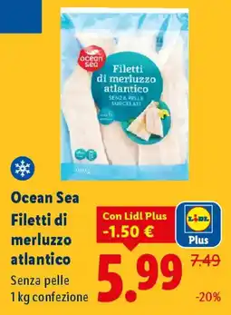 Lidl Ocean Sea Filetti di merluzzo atlantico offerta