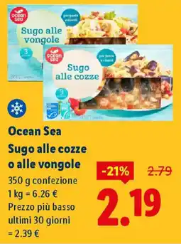 Lidl Ocean Sea Sugo alle cozze o alle vongole offerta