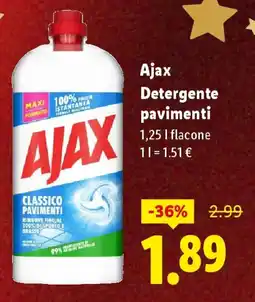 Lidl Ajax Detergente pavimenti offerta