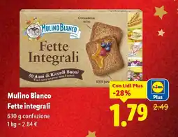 Lidl Mulino Bianco Fette integrali offerta