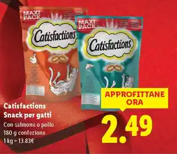 Lidl Catisfactions Snack per gatti offerta