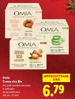 Lidl Omia Crema viso Bio offerta