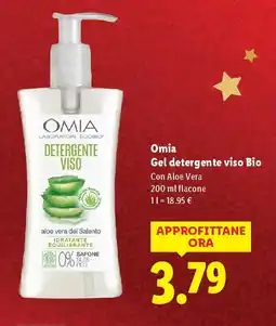 Lidl Omia Gel detergente viso Bio offerta