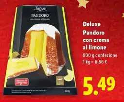 Lidl Deluxe Pandoro con crema al limone offerta