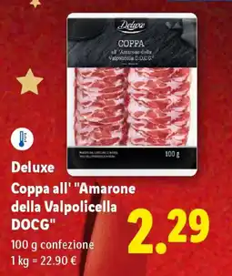 Lidl Deluxe Coppa all' "Amarone della Valpolicella DOCG" offerta