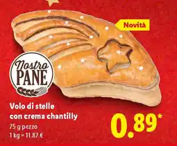 Lidl Nostro PANE Volo di stelle con crema chantilly offerta