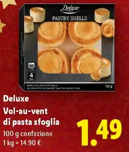 Lidl Deluxe Vol-au-vent di pasta sfoglia offerta