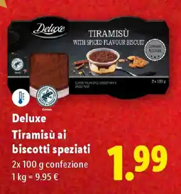 Lidl Deluxe Tiramisù ai biscotti speziati offerta