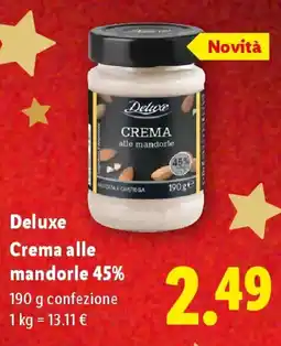 Lidl Deluxe Crema alle mandorle 45% offerta