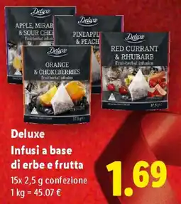 Lidl Deluxe Infusi a base di erbe e frutta offerta