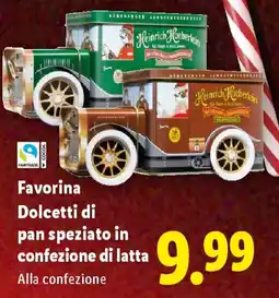Lidl Favorina Dolcetti di pan speziato in confezione di latta offerta