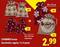 Lidl LIVARNO home Sacchetto regalo, 1 o 2 pezzi offerta