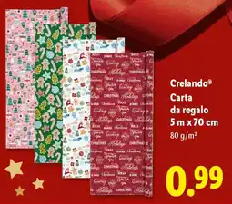 Lidl Crelando Carta da regalo 5 m x 70 cm offerta