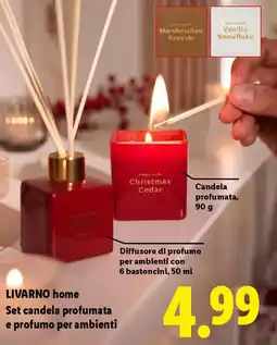 Lidl LIVARNO home Set candela profumata e profumo per ambienti offerta