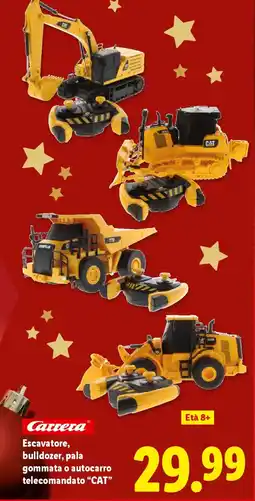 Lidl Carrera Escavatore, bulldozer, pala gommata o autocarro telecomandato "CAT" offerta