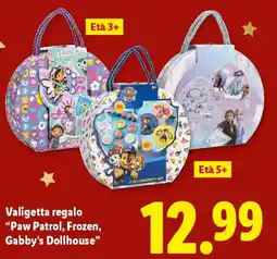 Lidl Valigetta regalo "Paw Patrol, Frozen, Gabby's Dollhouse" offerta
