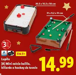 Lidl Lupilu [A] Mini calcio balilla, biliardo o hockey da tavolo offerta