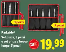 Lidl Parkside Set pinze, 3 pezzi o set pinze a becco lungo, 5 pezzi offerta