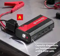 Lidl Ultimate Speed Ausilio portatile per avviamento auto con powerbank offerta