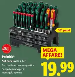 Lidl Parkside Set cacciaviti e bit offerta