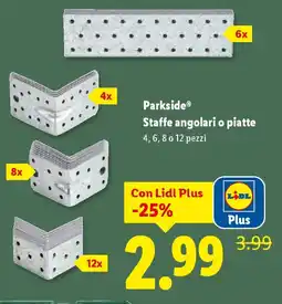 Lidl Parkside Staffe angolari o piatte offerta