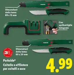Lidl Parkside Coltello o affilatore per coltelli e asce offerta