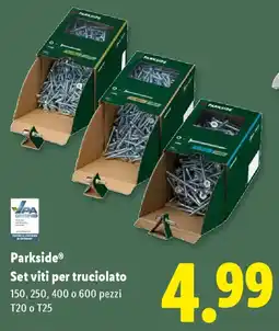 Lidl Parkside Set viti per truciolato offerta