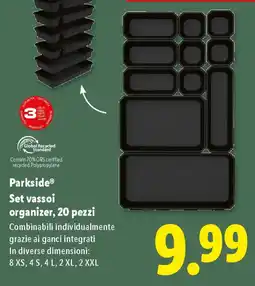 Lidl Parkside Set vassoi organizer, 20 pezzi offerta