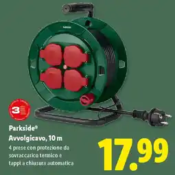 Lidl Parkside Avvolgicavo, 10 m offerta