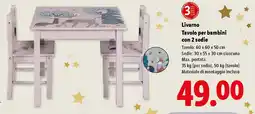 Lidl Livarno Tavolo per bambini con 2 sedie offerta