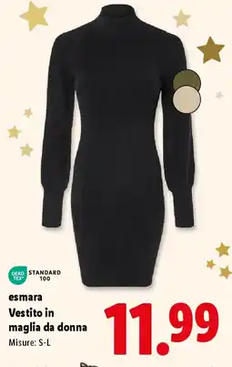 Lidl esmara Vestito in maglia da donna offerta